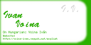 ivan voina business card